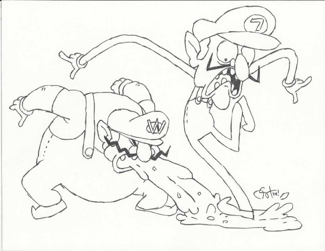 Derek Hunter Wario Waluigi In Craig Soares S My Collection Comic Art