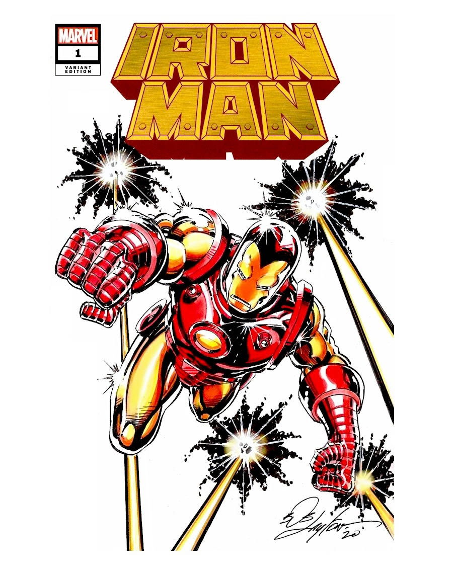 Classic Armor Iron Man Sketch Cover In Color In Bob Layton S Bob