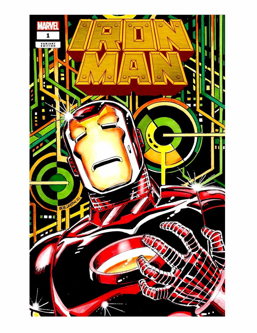 Vector Art Iron Man Mark 14 Sketch Cover In Color In Bob Layton S Bob