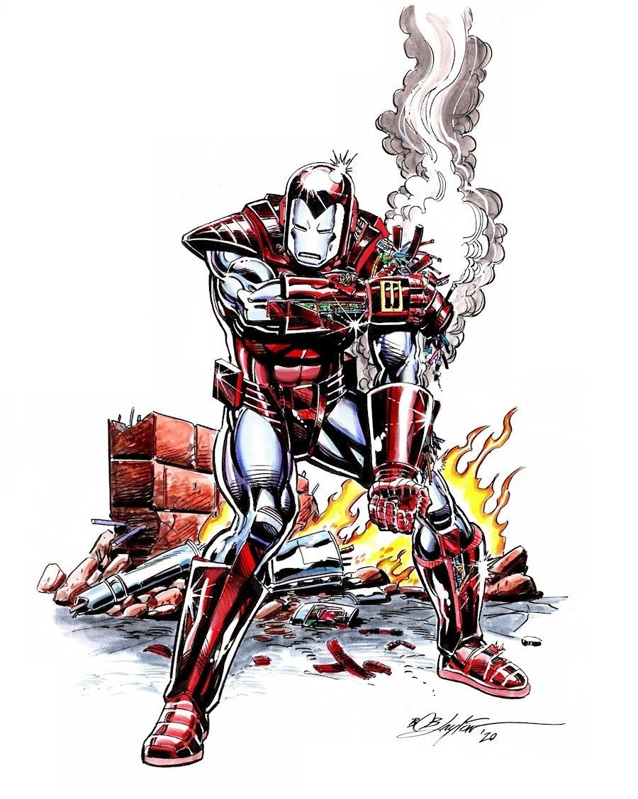 Battle Damaged X Silver Centurion In Color In Bob Layton S Bob