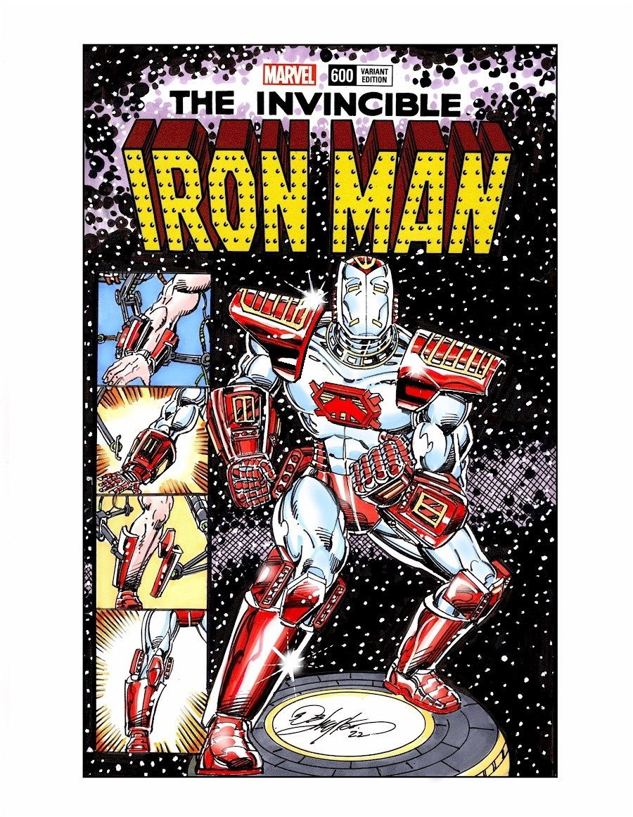 Color Iron Man Sketch Cover With Space Armor From Iron Man Bad Blood