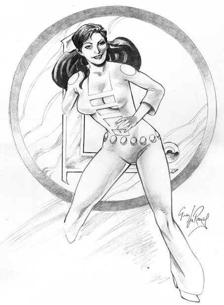 Phantom Girl By Larocque In Steven Regina S Dc Comic Art Gallery Room