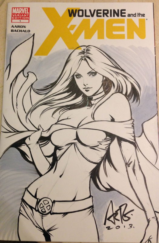 Stanley Artgerm Lau Sdcc Artist Alley Booth Aa Emma Frost In