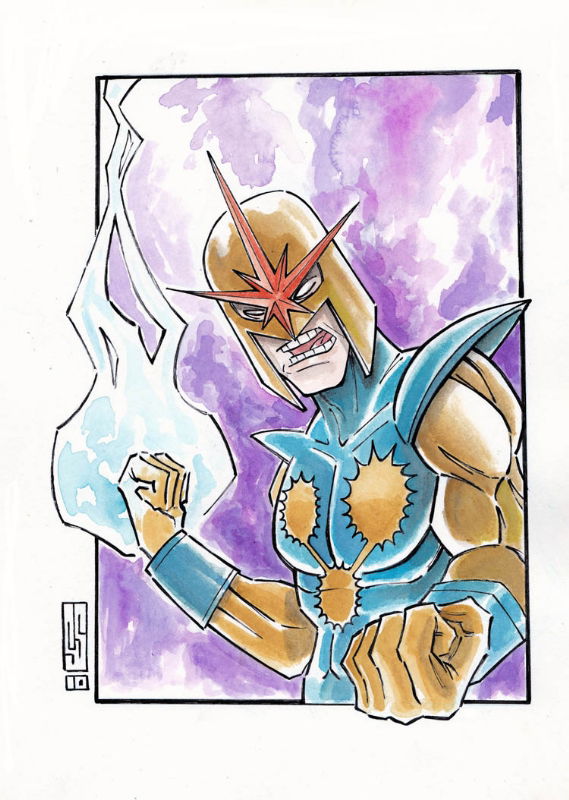 Nova In Scotty Shoemaker S Marvel Characters Comic Art Gallery Room