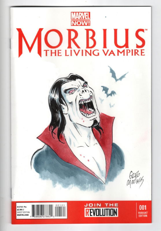 Morbius The Living Vampire Sketchcover In Greg Moutafis S Greg