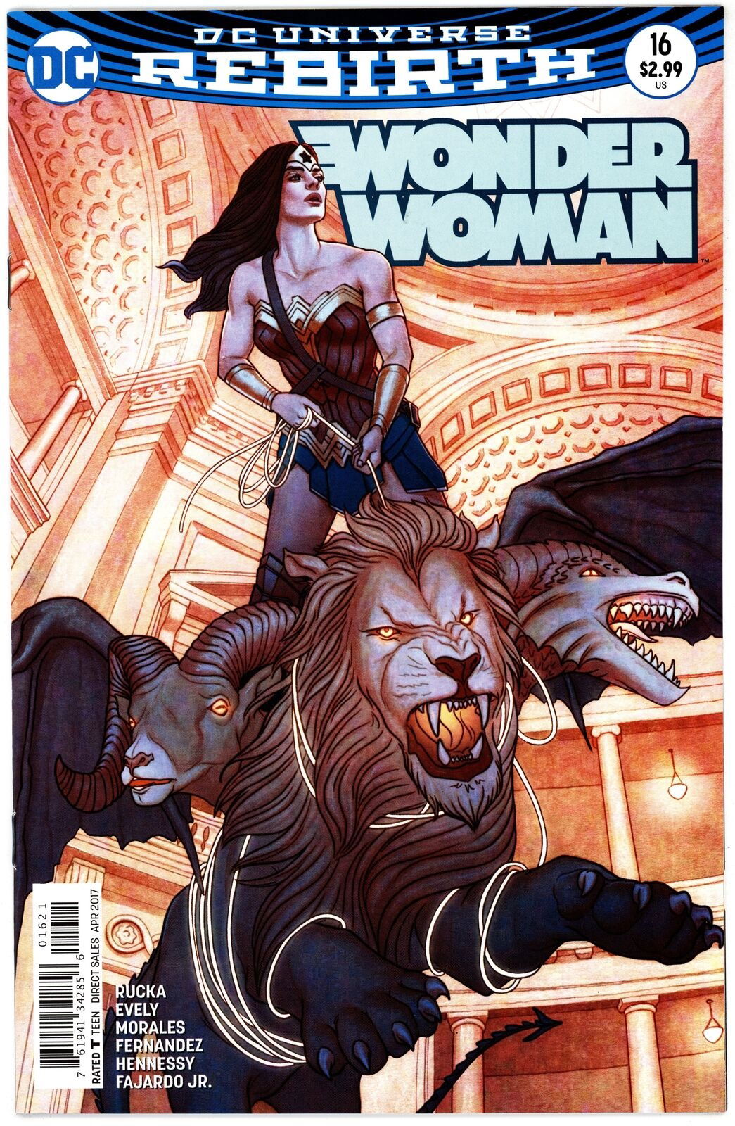 Wonder Woman V Cover By Jenny Frison Wonder Woman Riding