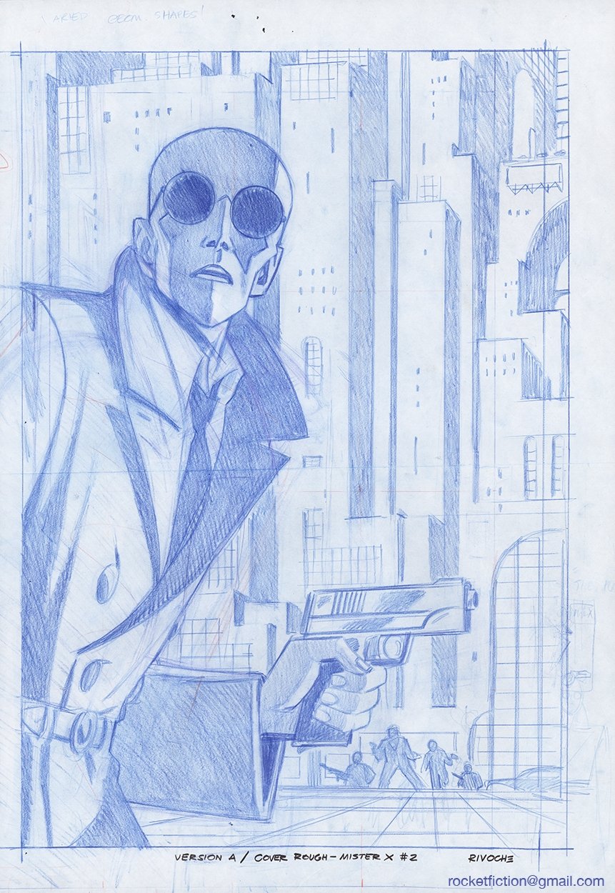 Mister X Cover Rough Version A In Paul Rivoche S Mister X Artwork Comic Art Gallery Room