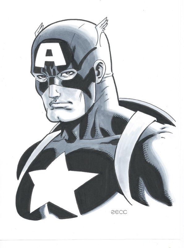Captain America By Mike Zeck In George Stasky S Commissions Sketches