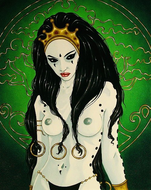 Naked Lilith Gothic 2010 In Red Raven S Collectionneur Comic Art