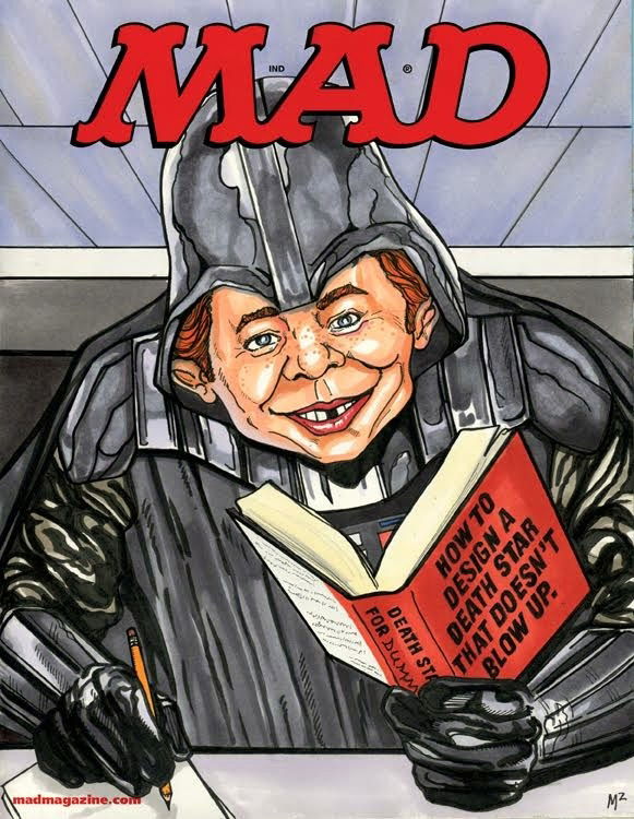 Mad Darth Vader In Ronald Shepherd S Mad Magazine Sketch Cover