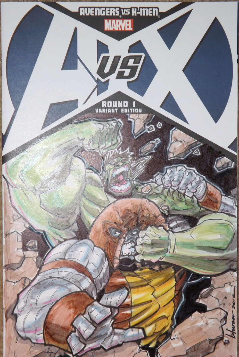 The Hulk Vs The Juggernaut In Ronald Shepherd S Marvel Sketch Covers