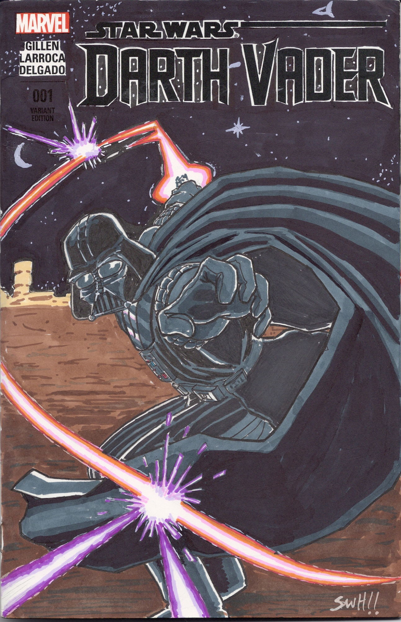 Darth Vader In Ronald Shepherd S Marvel Sketch Covers Comic Art