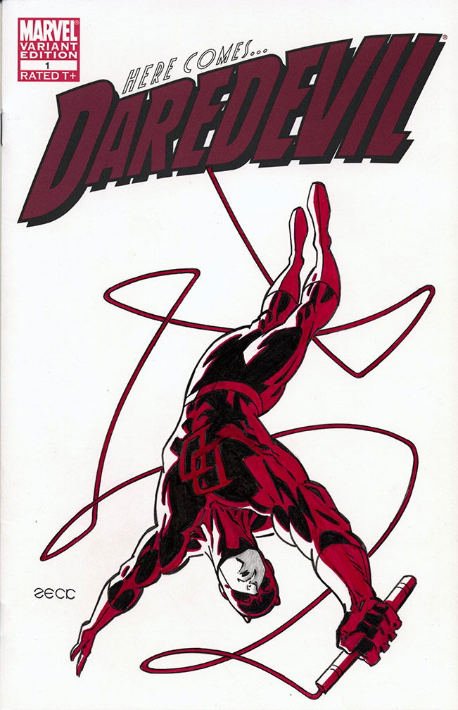 Daredevil In Ronald Shepherd S Marvel Sketch Covers Comic Art Gallery Room