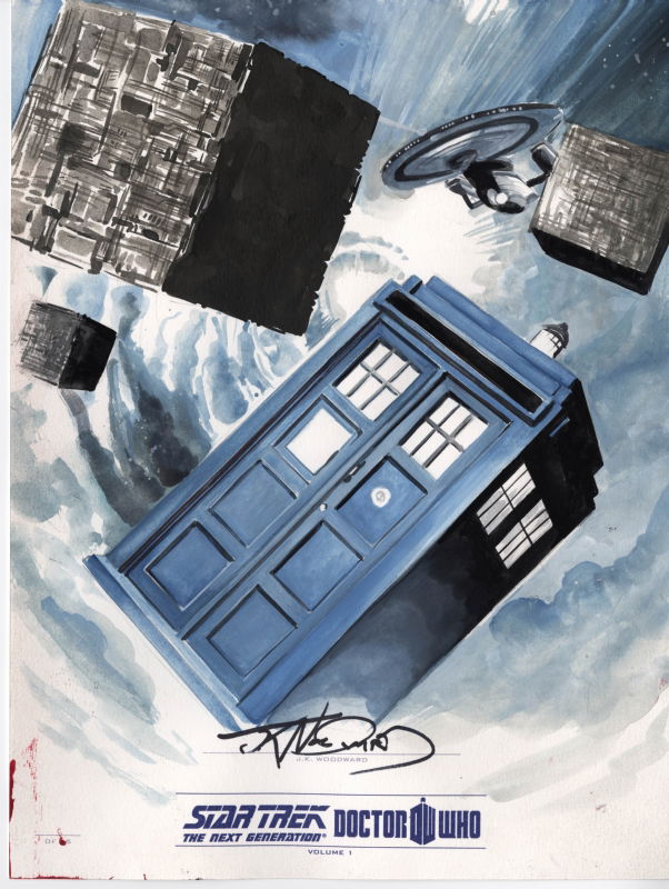 Star Trek Doctor Who Assimilation Original Art By J K Woodward In