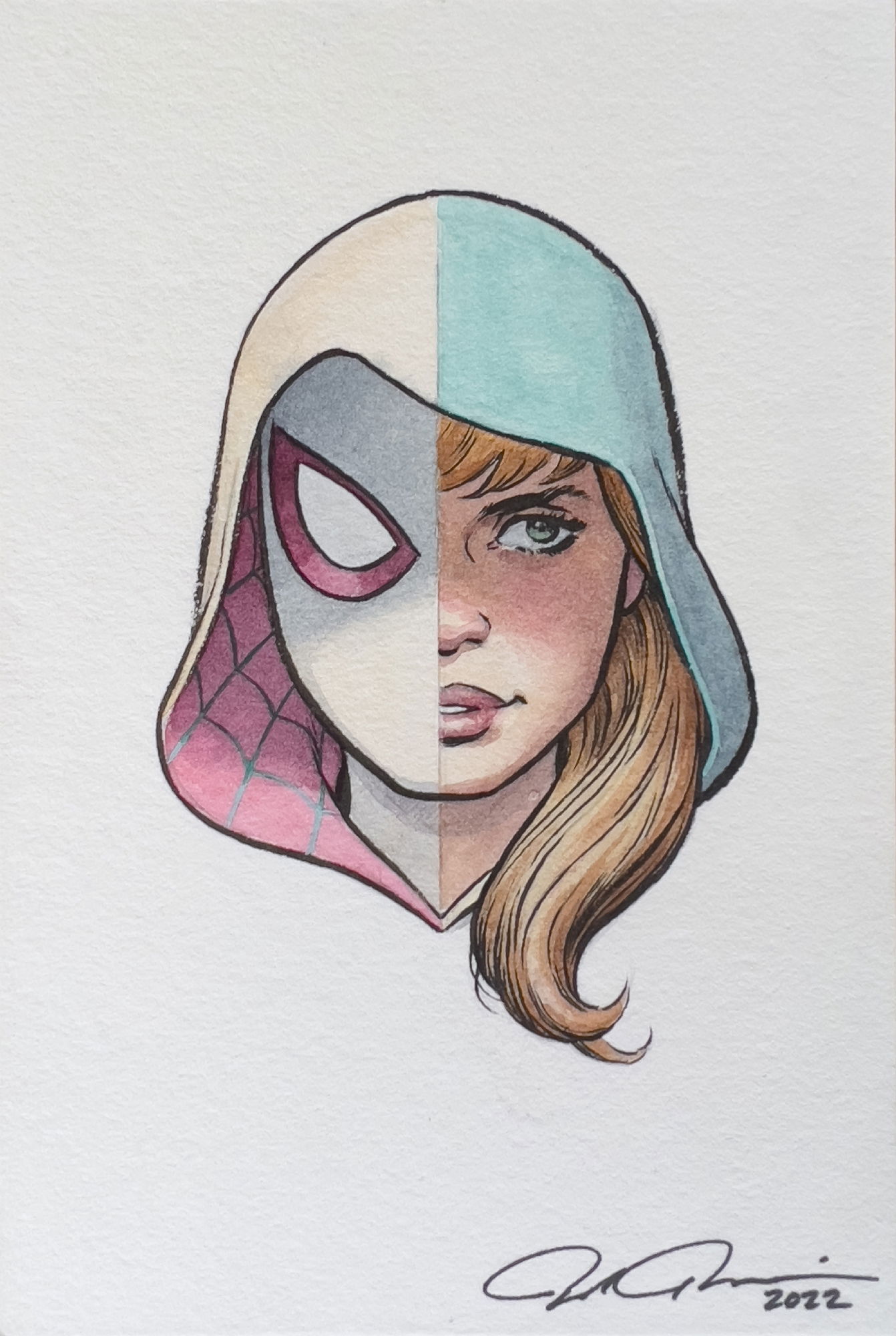 Spider Gwen Illustration By Paolo Rivera In E S S Permanent