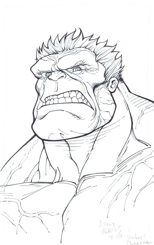 Red Hulk sketch card by Billnichols on DeviantArt