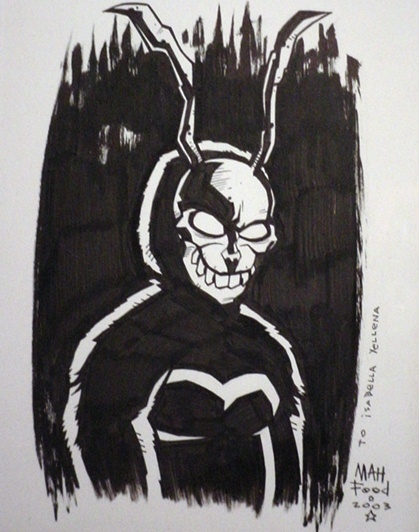 Frank The Bunny From Donnie Darko In Ray Blanco S Jim Mahfood Comic Art Gallery Room