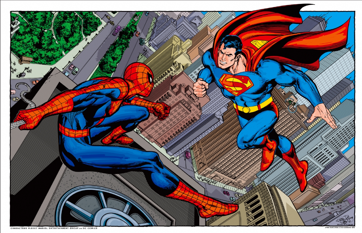 SUPERMAN vs SPIDER-MAN coolness..., in George Peter Gatsis's RE-imagine or  RE-Interpret... Comic Art Gallery Room