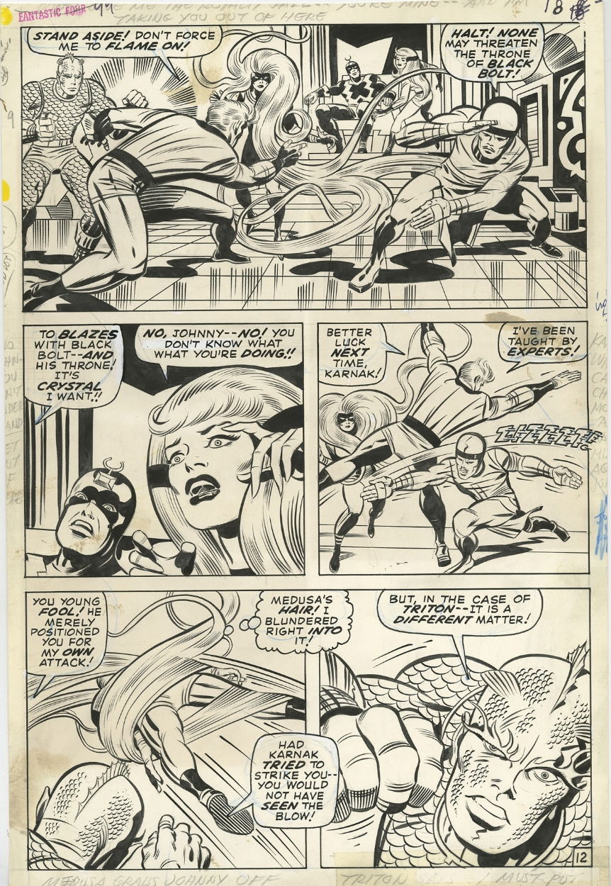 Jack Kirby - Fantastic Four 99 - page 18 - Inhumans - Crystal, in Carlo M's Jack  Kirby Comic Art Gallery Room