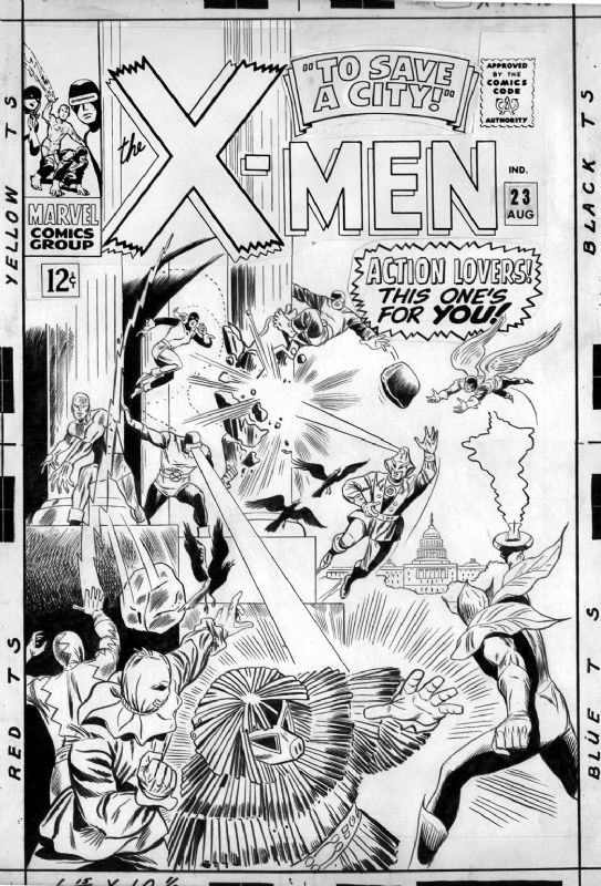 ROTH, WERNER -Uncanny X-Men #23 cover (oldest published X