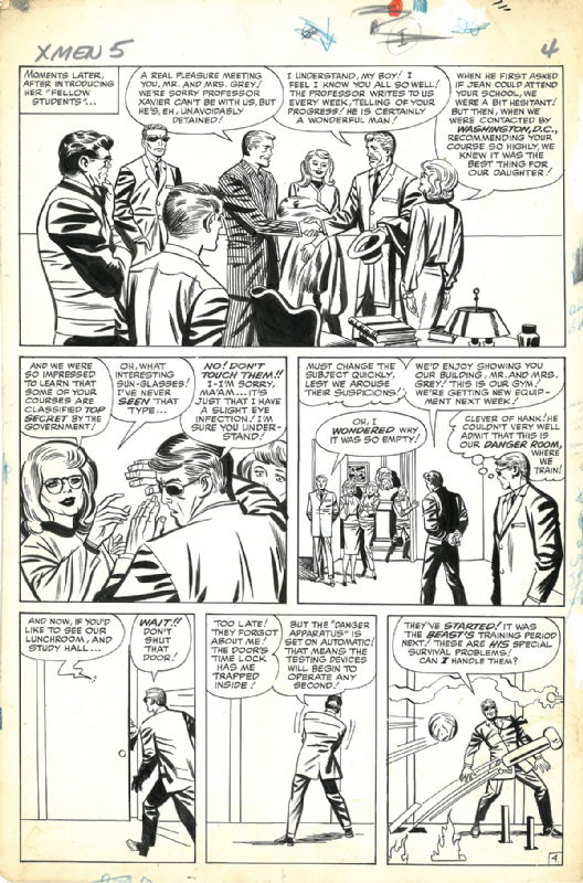 X-Men #5 Page 4 Art by Jack Kirby (Marvel 1964)