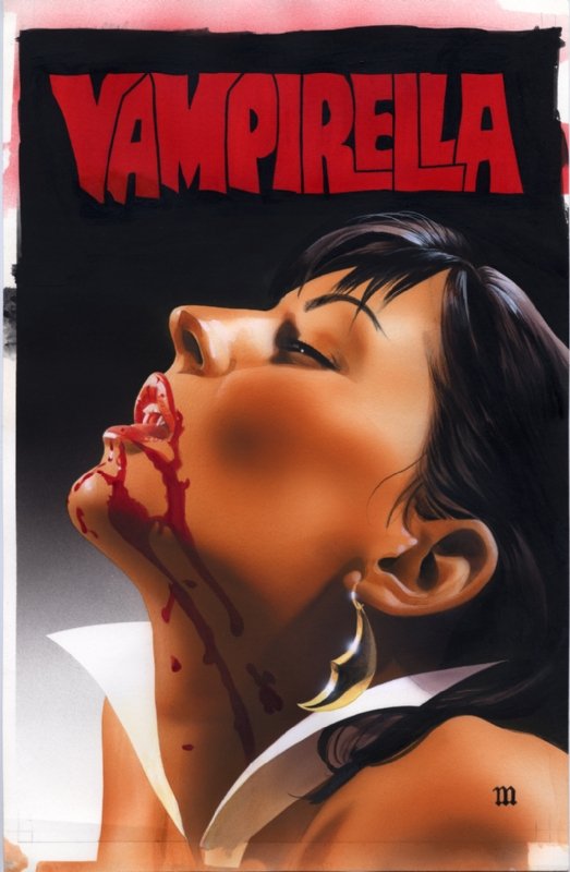 Vampirella #5 Original COver Painting, in Mike Mayhew's VAMPIRELLA 