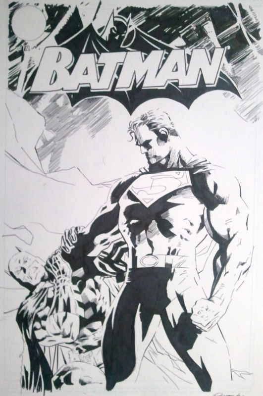 Batman 612 cover recreation by Greg Woronchak after Jim Lee, in Donnie  Adkins's September 2010: Make Mine DC Comic Art Gallery Room