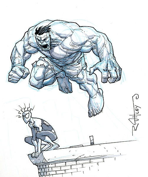 Hulk & Spider-Man by Ryan Ottley, in the March 2012: It Aint Easy Being ...