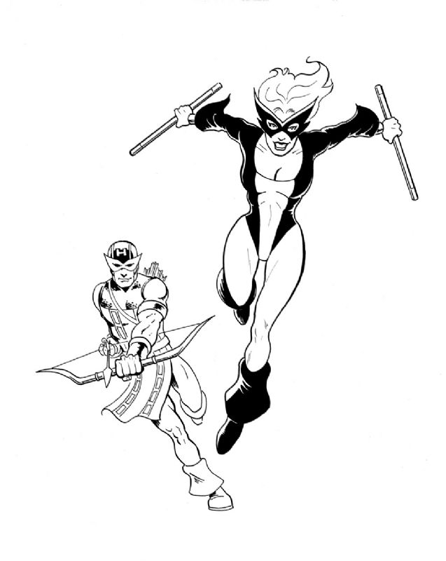 Download Mockingbird & Hawkeye - Greg Moutafis, in the May 2012: Avengers Assemble Comic Art Sketchbook