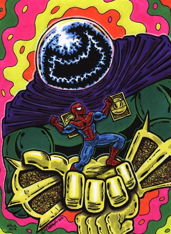 Spider-Man vs. Mysterio, in Christopher Saghy's January 2013: Spider-Man  Comic Art Gallery Room