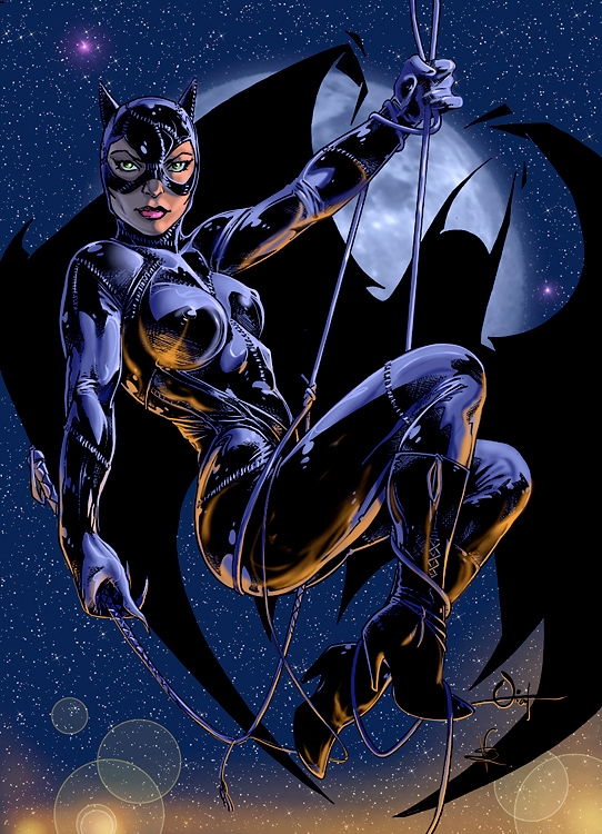 Batman Returns Catwoman, colored by V. Shane, in the April 2004: Catwoman  Comic Art Sketchbook