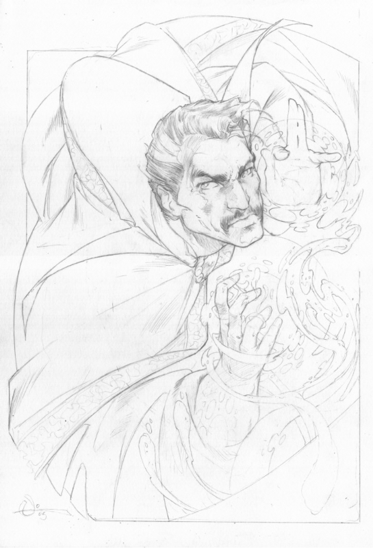 Doctor Strange, Pencil Sketch, in the November 2005 Cosmic Beings