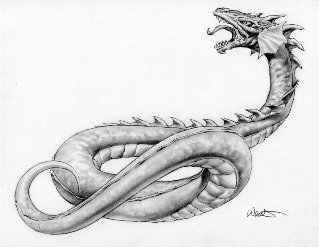 Dragon Serpent, in the October 2015 Creature Feature Comic Art Sketchbook