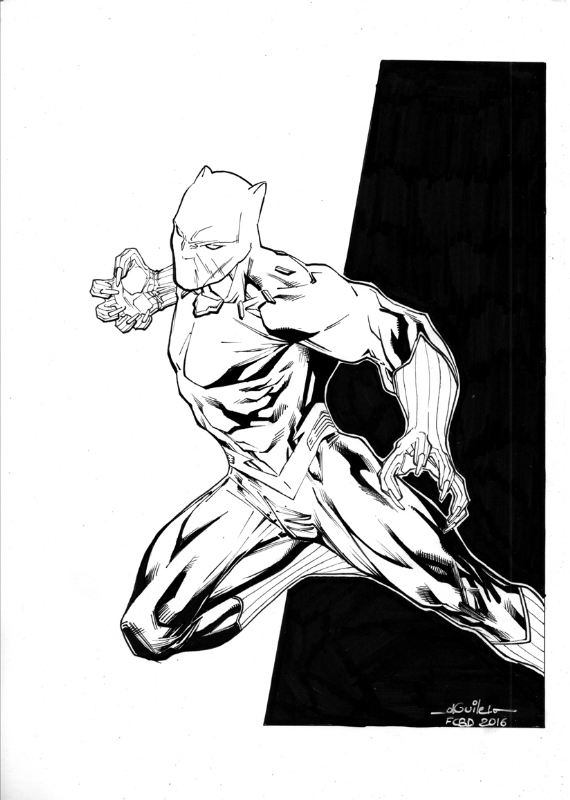 Black Panther - Free Comic Book Day 2016 sketch, in Spider Guile's February  2018: Black Panther Comic Art Gallery Room