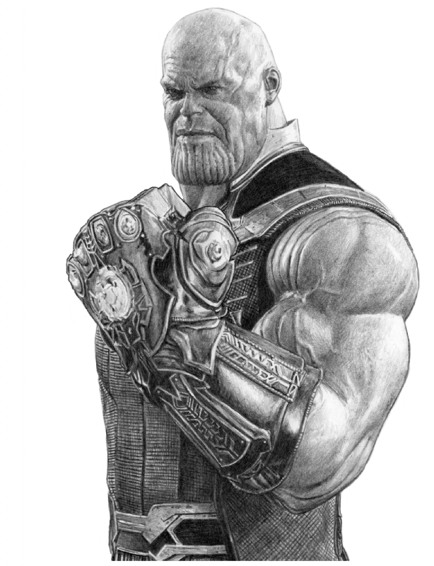 Baby Thanos Drawing by Kayode Logo - Fine Art America