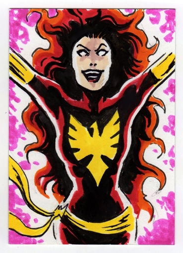 Dark Phoenix sketchard, in Greg Moutafis's June 2019: Dark Phoenix and ...