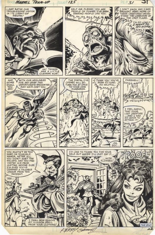 Marvel Team-Up #125 Page 31 By Kerry Gammill and Dan Green, in Abraham ...