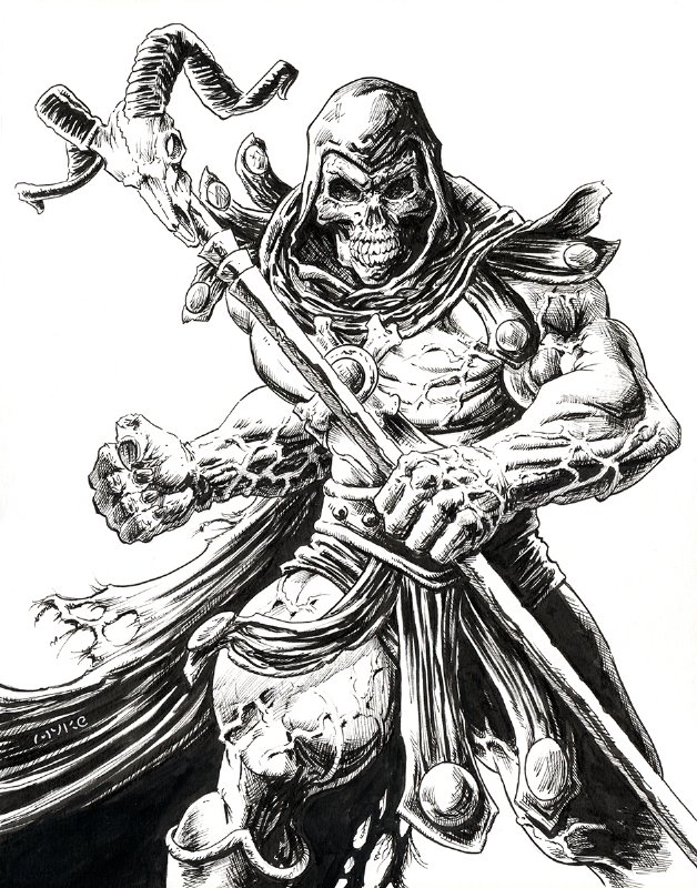 Skeletor, in the August 2021 HeMan/Suicide Squad Comic Art Sketchbook