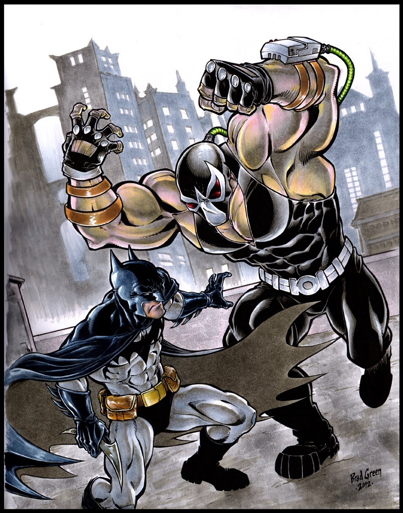 Batman vs Bane, in Ronald Shepherd's December 2021: Sinister 6 Comic Art  Gallery Room
