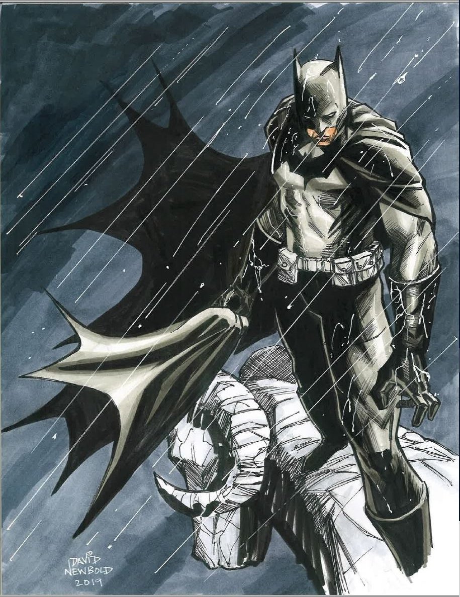 Batman, in the March 2022: The Batman Comic Art Sketchbook