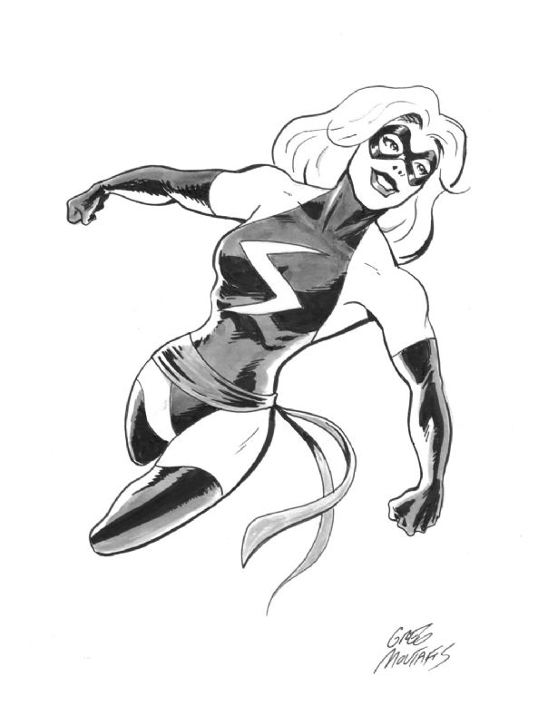 Ms. Marvel pinup - Greg Moutafis, in Greg Moutafis's June 2022: Ms ...