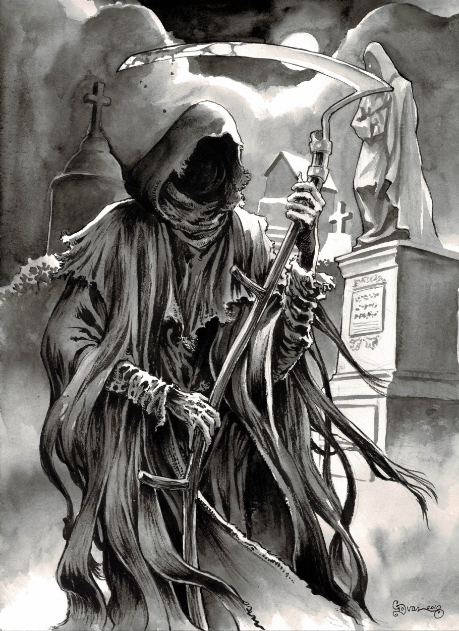 The Grim Reaper, in Ronald Shepherd's October 2022: Children of the