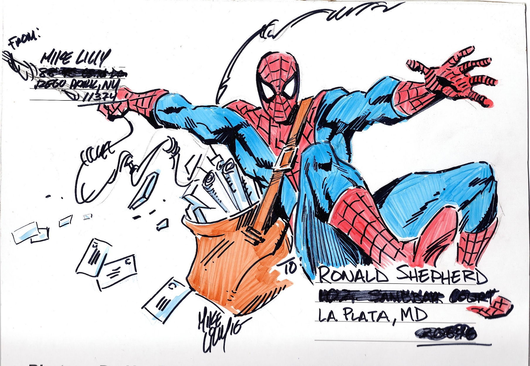 Spider-Man, in the December 2022: Gifts Comic Art Sketchbook