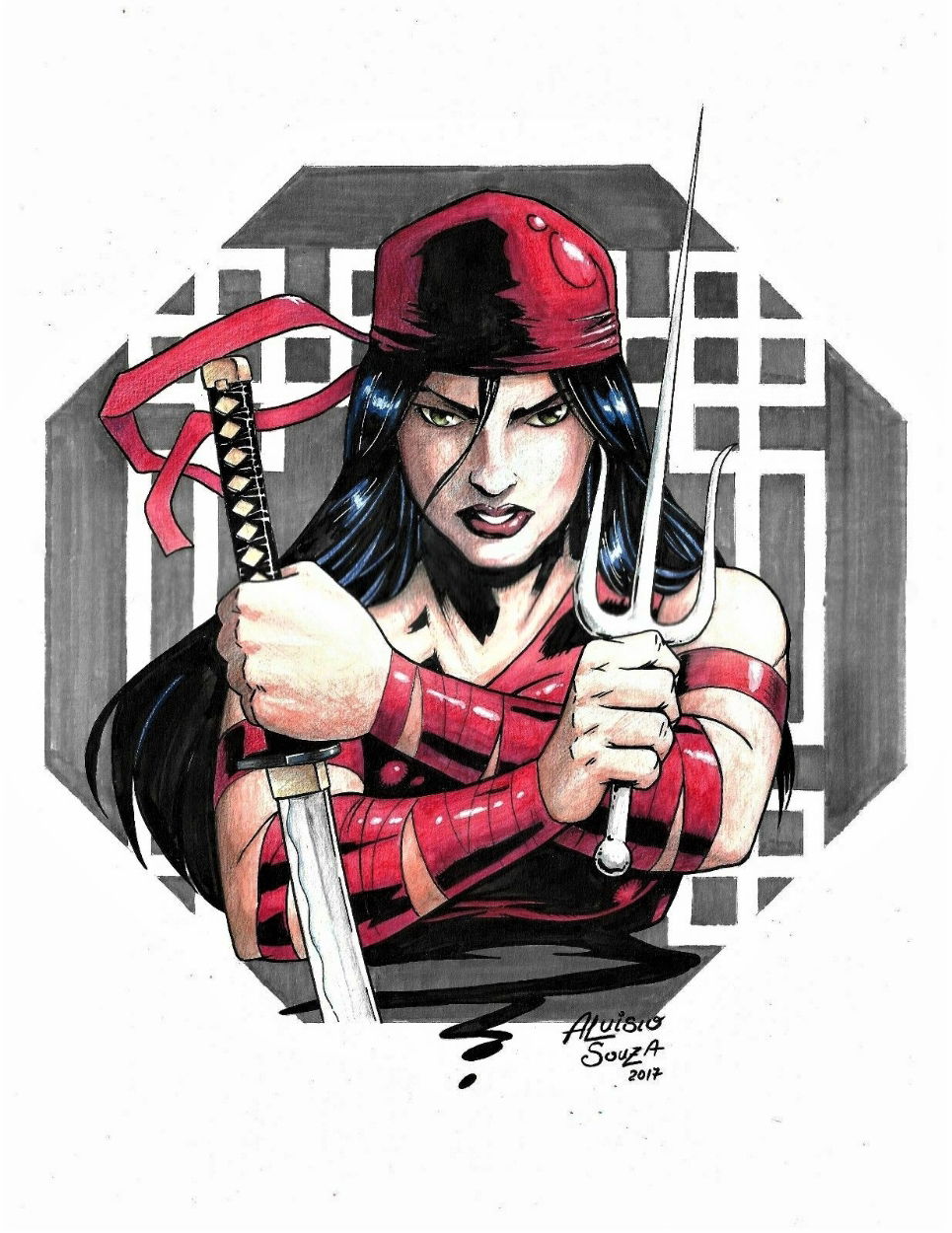 Elektra, in Ronald Shepherd's January 2023: Super Heroines Comic Art ...