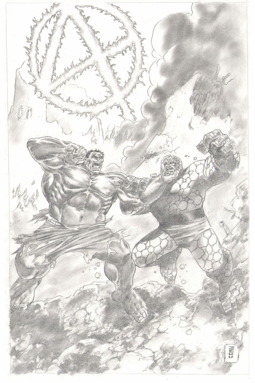 Hulk Vs The Thing By Gene Espy Commission, In Siggy's Art Dust's 