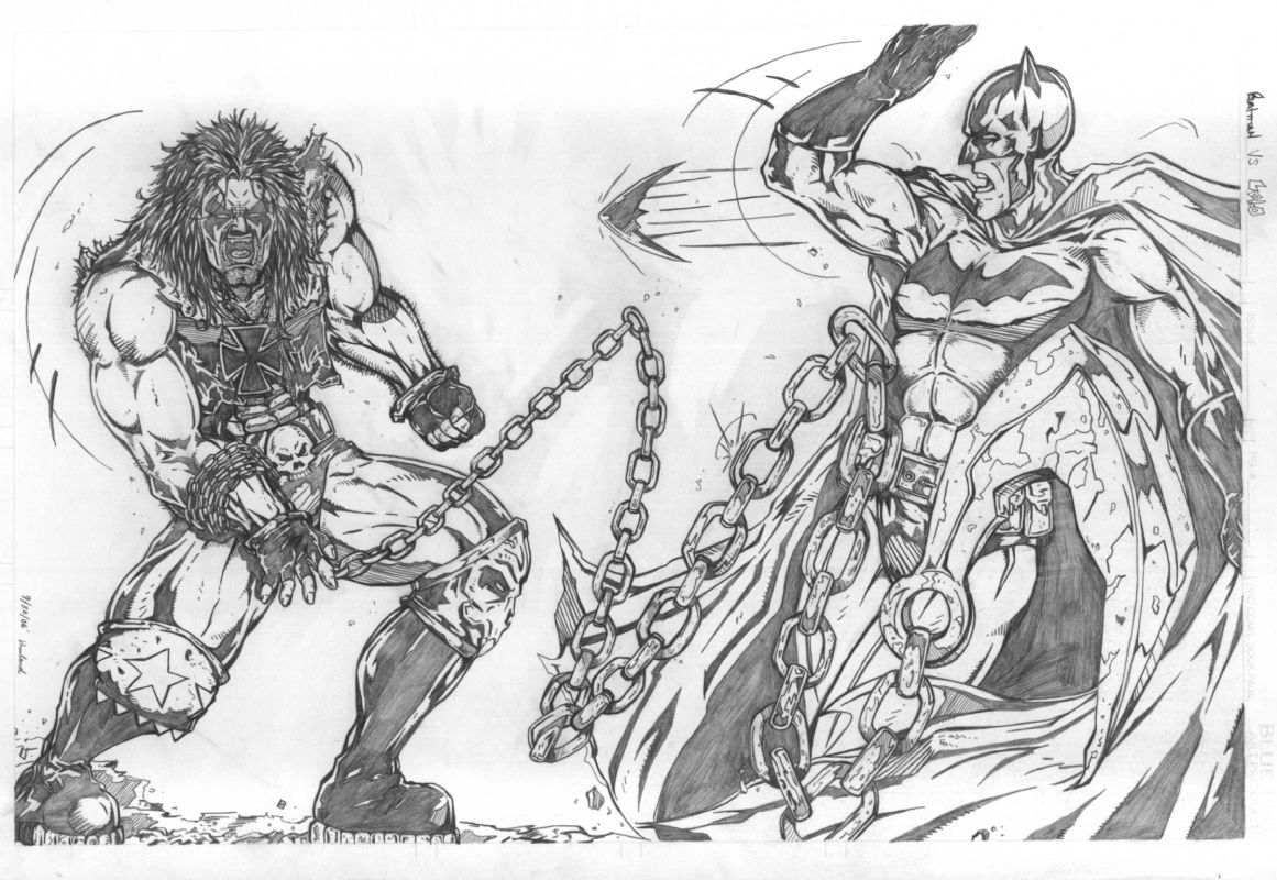 Batman VS Lobo, in Bryan Vreeland's September 2006: Batman VS. ______ Comic  Art Gallery Room