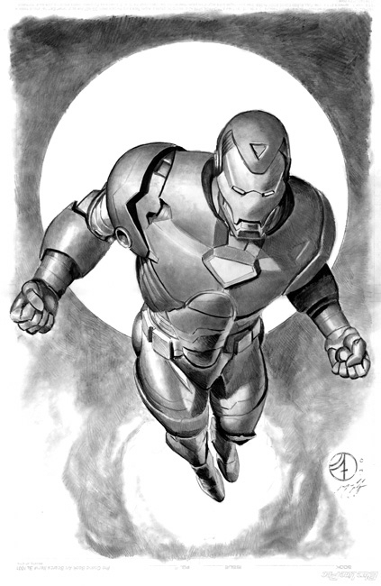 Iron Man Pencil Drawing