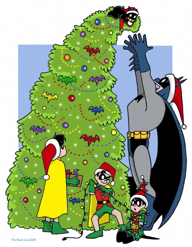 Christmas with Batman and Sons 2008, in Icon UK's December 2009: Give Us  Your Christmas Comic Art Comic Art Gallery Room