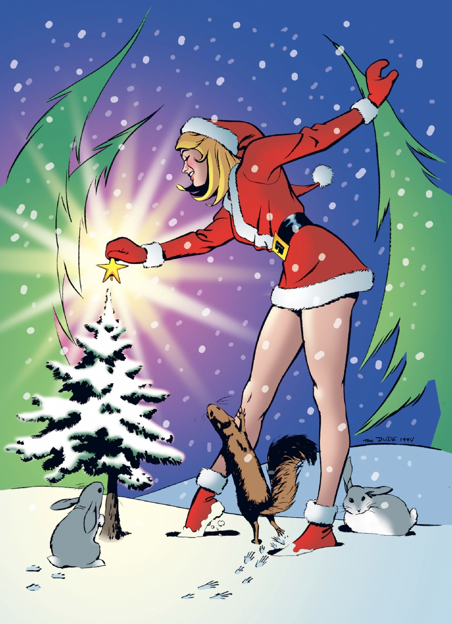 Merry Christmas from Rude Dude Productions, in Steve Rude's December 2009:  Give Us Your Christmas Comic Art Comic Art Gallery Room
