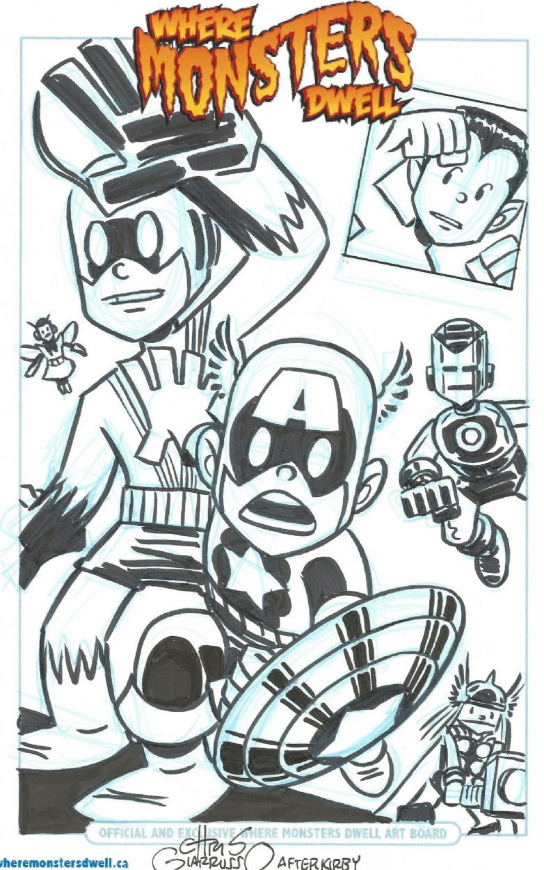 Mini Avengers By Chris Giarrusso In Remy Macfarlane S Original Sketches For Sale Comic Art